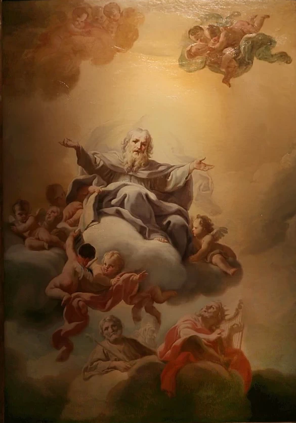 Bozzetti con santi e angeli su nuvole, per la cupola di san nicola dei lorenesi a roma - Museo di Bastia